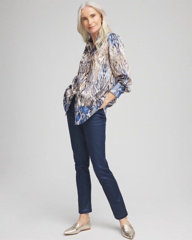 Girlfriend Coated Ankle Jeans - image 2